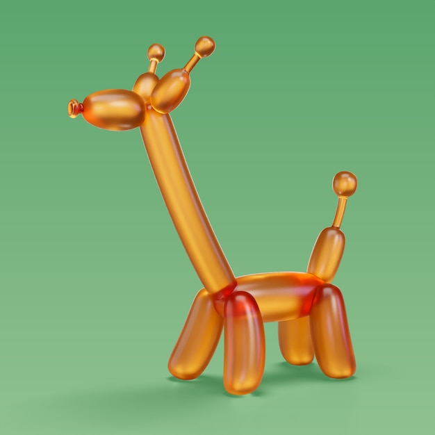 PSD 3d rendering of balloon animal