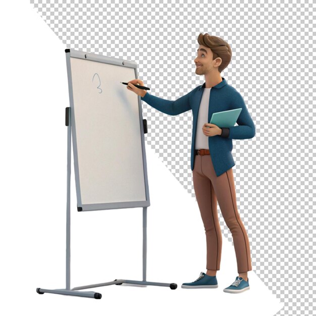 PSD 3d rendering of businessman character