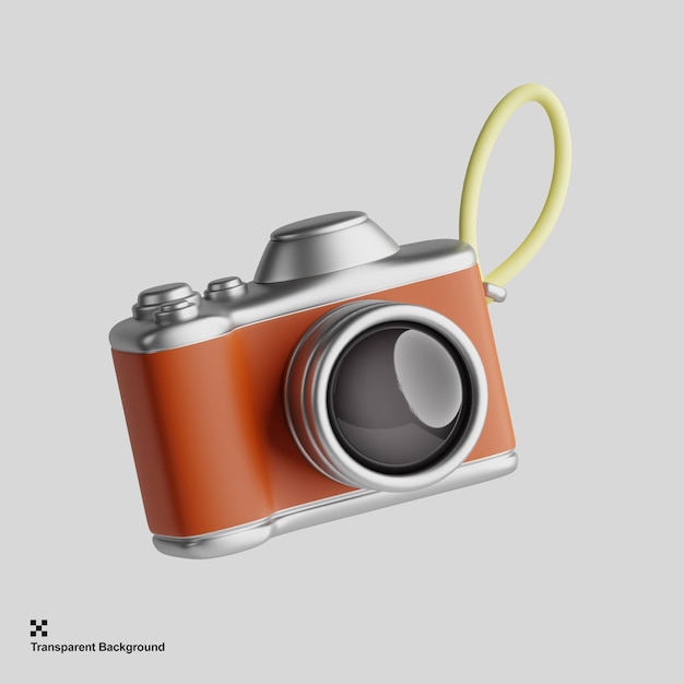 PSD 3d rendering camera illustration