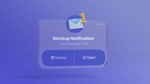 PSD 3d rendering of contact display card