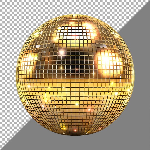PSD 3d rendering of a disco ball on transparent background ai generated