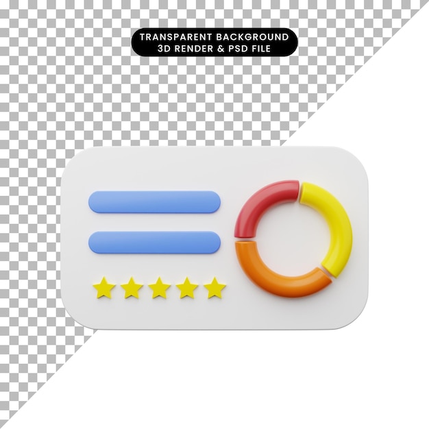 PSD 3d rendering of element user interface ui simple icon