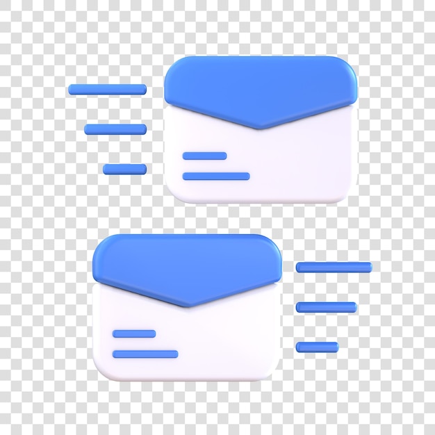 PSD 3d rendering email icon