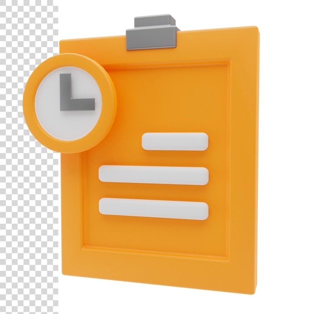 PSD 3d rendering or illustration agenda