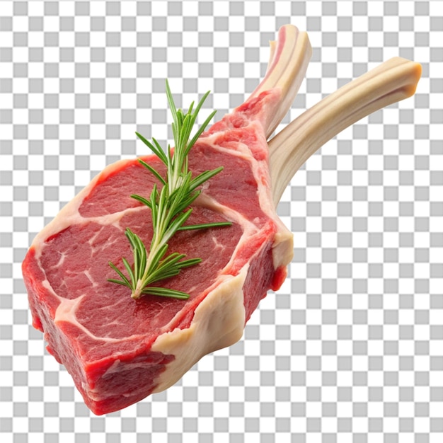 PSD 3d rendering of a lamb raw champ isolated on white background