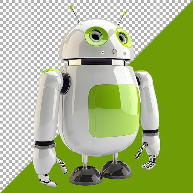 PSD 3d rendering of a modern robot on transparent background ai generated