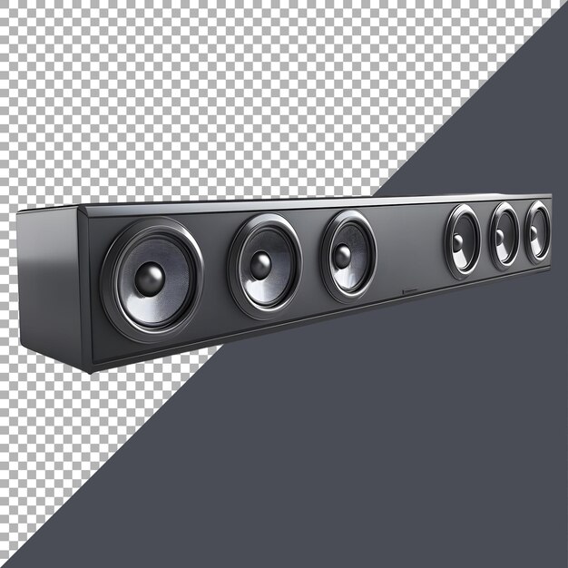 PSD 3d rendering of a music speaker on transparent background ai generated