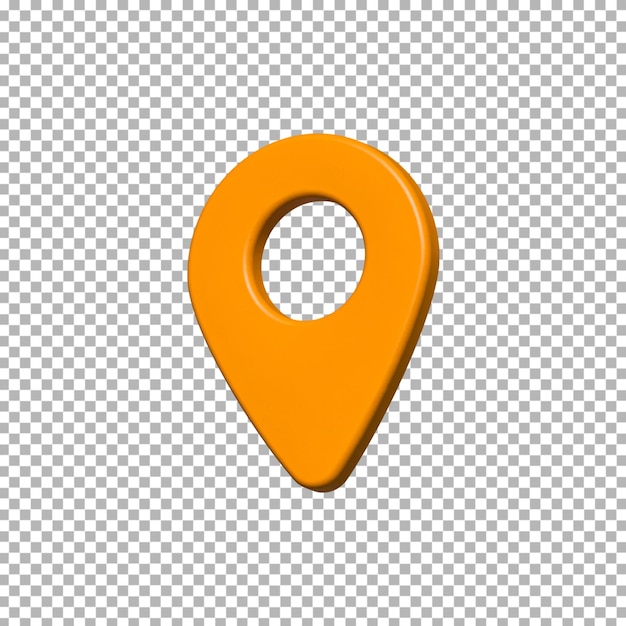 PSD 3d rendering red realistic 3d map pin gps pointer markers pointer location icon