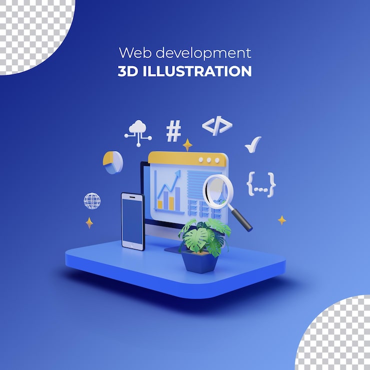 3D rendering Web postdevelopment software Website programming and coding