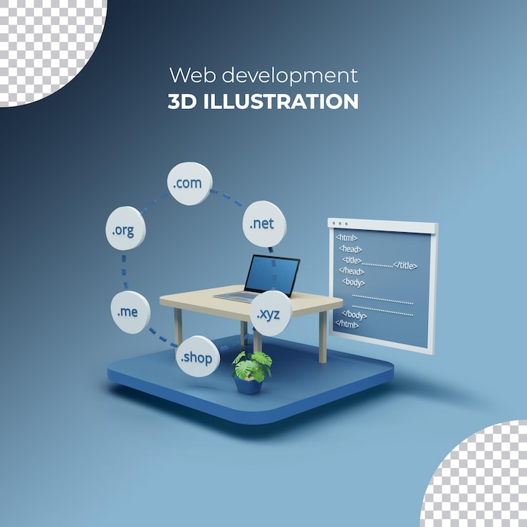 3D rendering Web postdevelopment software Website programming and coding