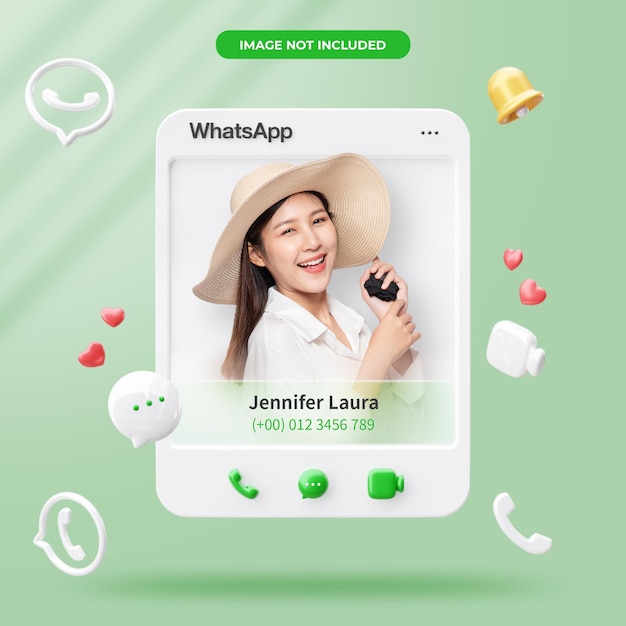 3d rendering whatsapp profile