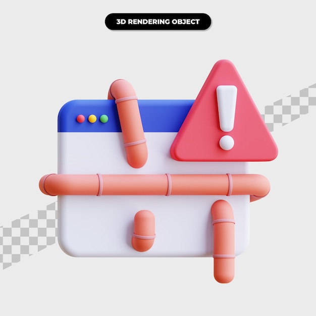 PSD 3d rendering worm icon illustration