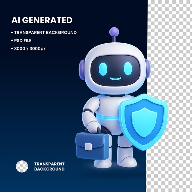 PSD 3d robot with digital shield