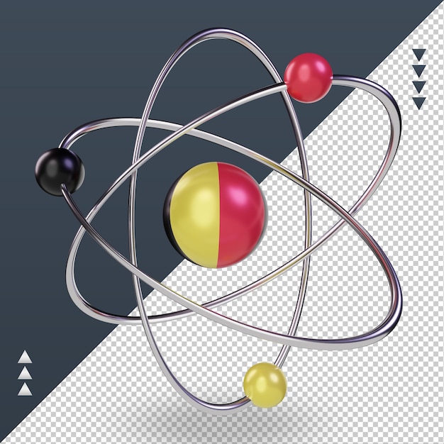 PSD 3d science day belgium flag rendering right view