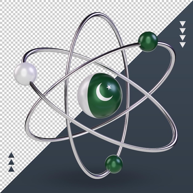 PSD 3d science day pakistan flag rendering front view