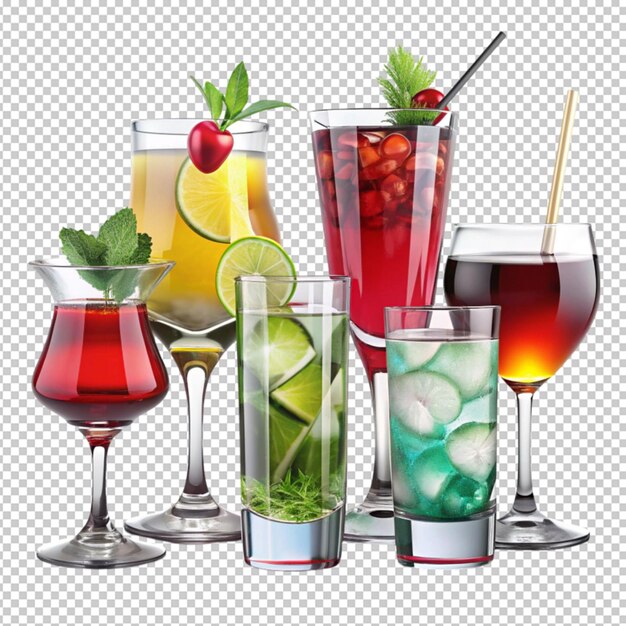 PSD 3d set of cocktail glasses