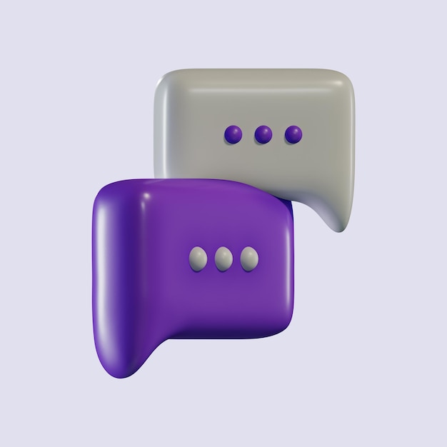 PSD 3d speech bubble