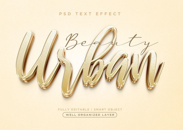 PSD 3d style urban text effect