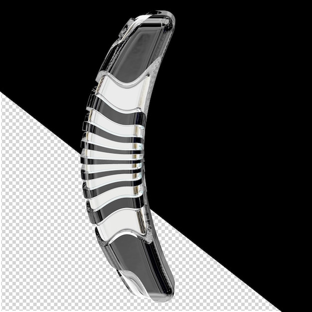 PSD 3d symbol with a zebra coloring