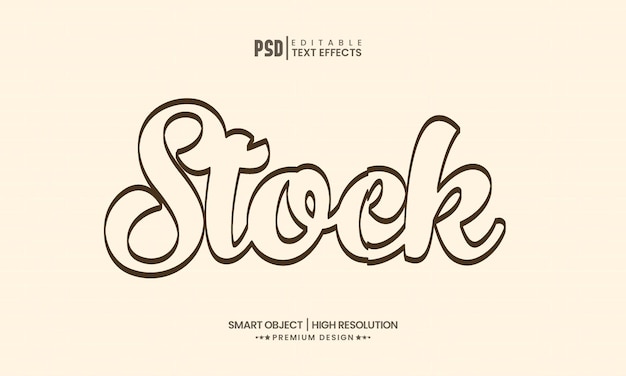 PSD 3d text effect editable layer style mockup template