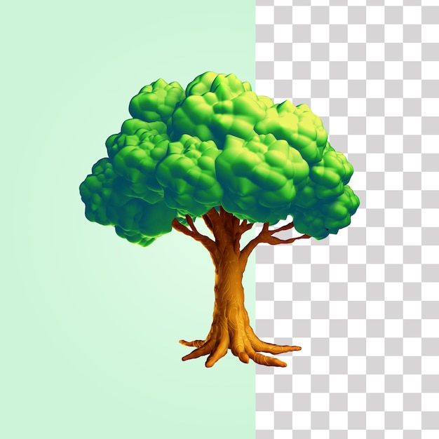 PSD 3d tree illustration 4