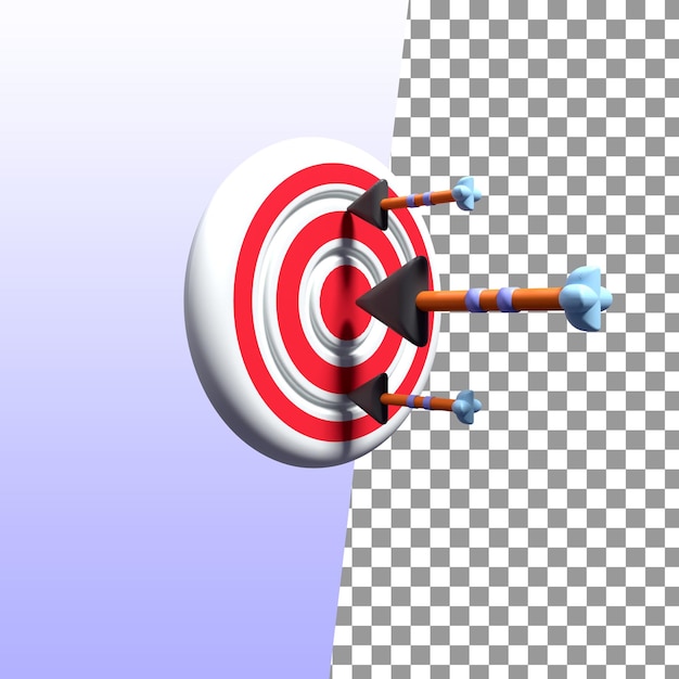 PSD 3d vector of a target suitable for additional ornaments or business