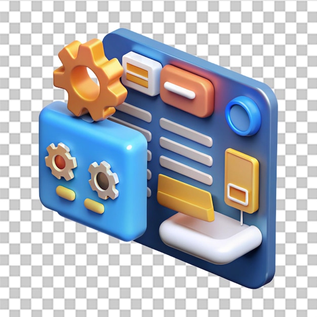 PSD 3d web development or software development coding and programming