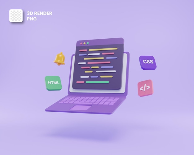 PSD 3d web development or software development or web design coding and programing