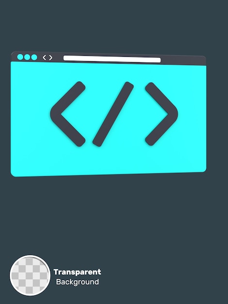 PSD 3d website and coding for web coding transparent background