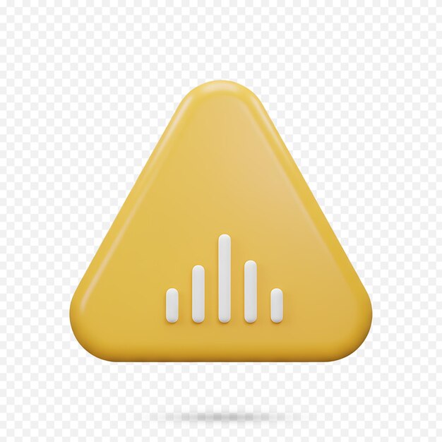 PSD 3d yellow audio equalizer icon