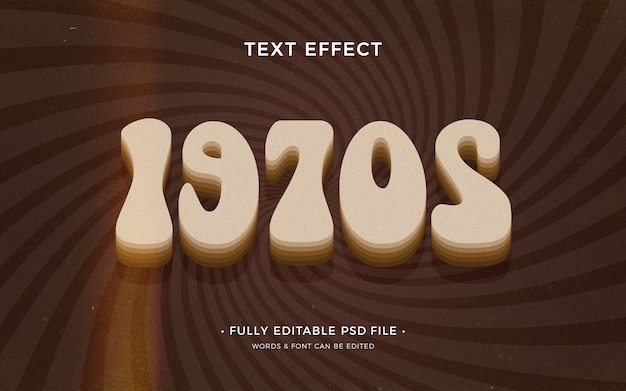 PSD 70s style text effect