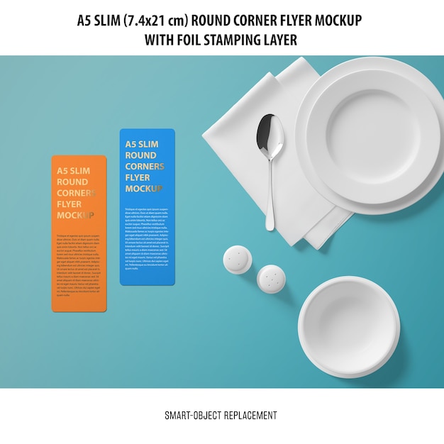 PSD a5 slim flyer mockup