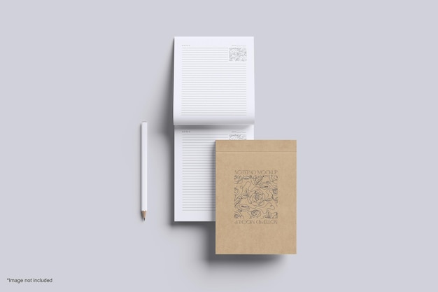 PSD a6 notepad mockup