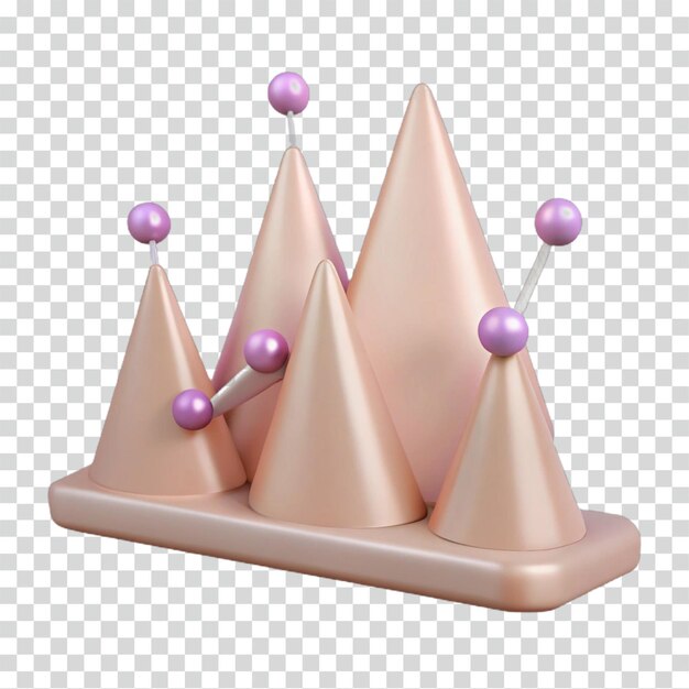 PSD abstract 3d cone graph with data points
