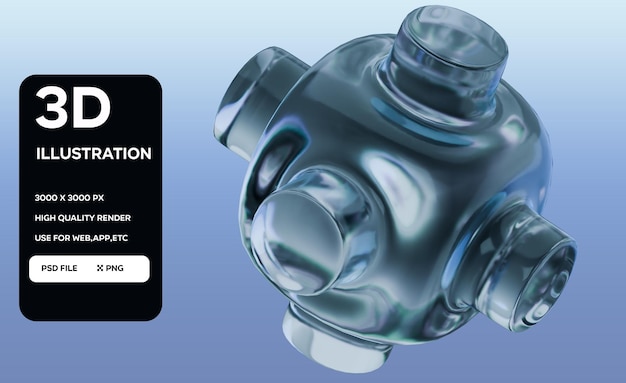 PSD abstract 3d illustration