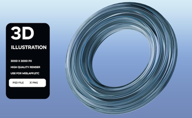 PSD abstract 3d illustration