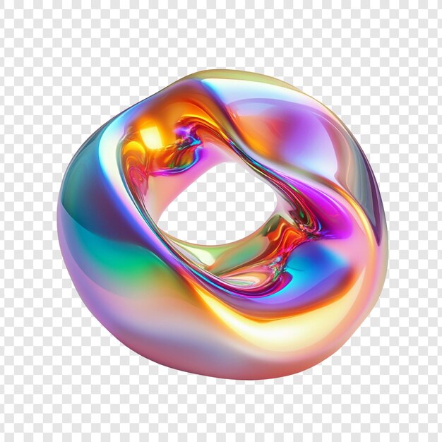 PSD abstract 3d iridescent ring