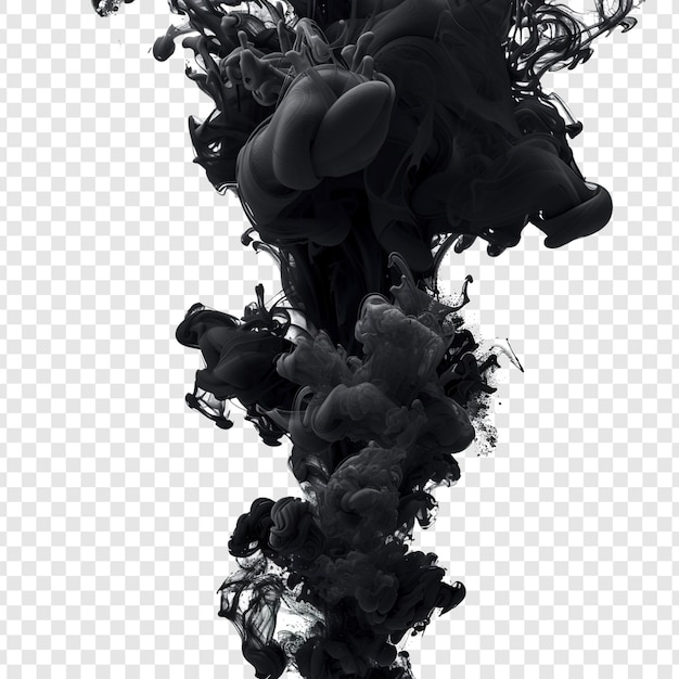 PSD abstract black ink swirl