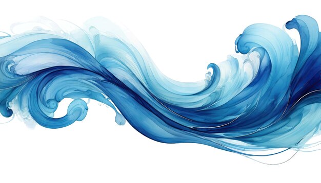 PSD abstract blue waves flow