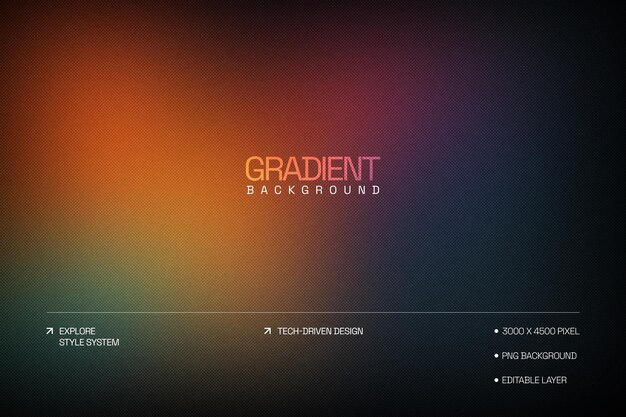 PSD abstract blurred gradient background with vibrant colors