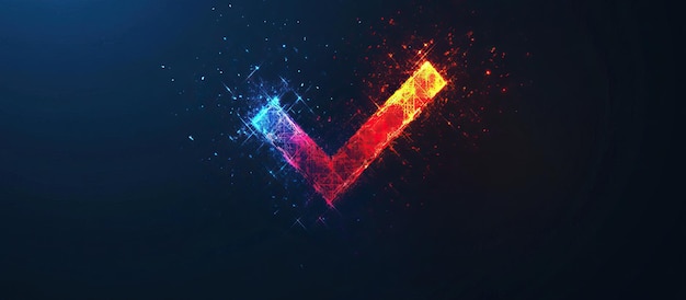 PSD abstract check mark