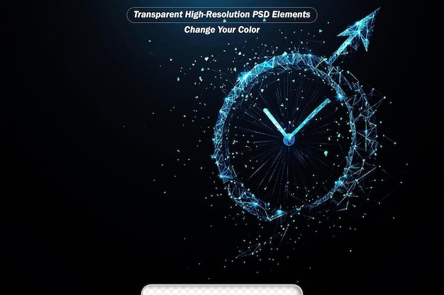 PSD abstract clock background