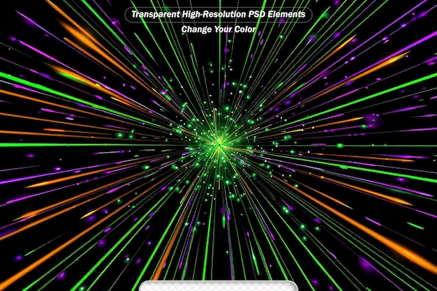 PSD abstract fibre optic light patterns created using the zoom blur technique