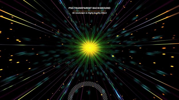 PSD abstract fibre optic light patterns created using the zoom blur technique