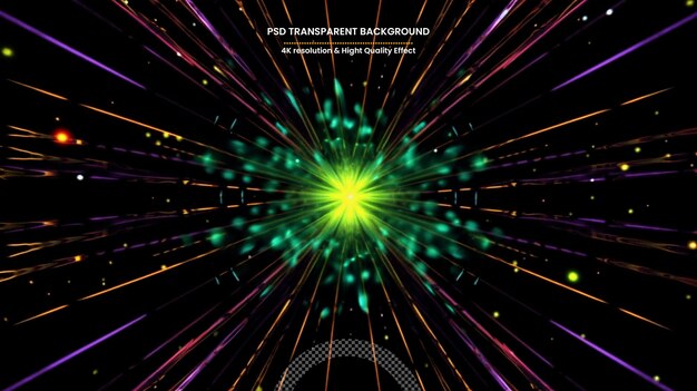 PSD abstract fibre optic light patterns created using the zoom blur technique