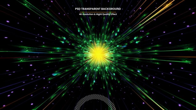 PSD abstract fibre optic light patterns created using the zoom blur technique