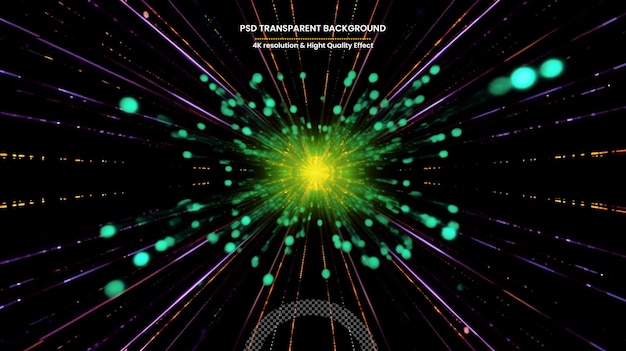 PSD abstract fibre optic light patterns created using the zoom blur technique