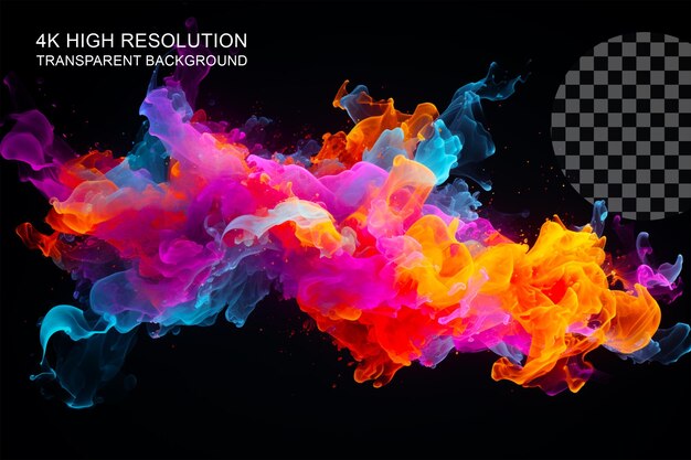 PSD abstract generative particle system on transparent background