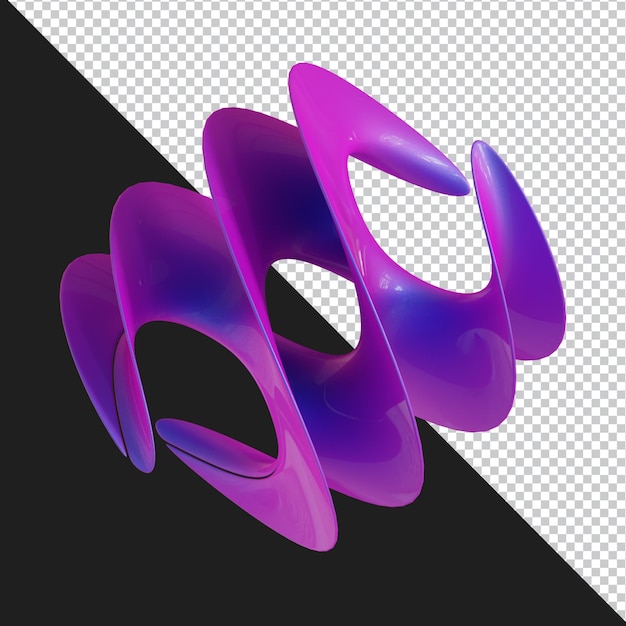 PSD abstract geometric shape futuristic gradient material design 3d rendering