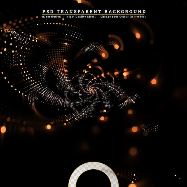 PSD abstract glowing arrows shape on transparent background